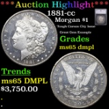 ***Auction Highlight*** 1881-cc Morgan Dollar $1 Grades ms65 dmpl By SEGS (fc)