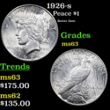 1926-s Peace Dollar $1 Grades Select Unc