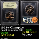 Proof 1992-s Olympics Modern Commem Half Dollar 50c Graded GEM++ Proof Deep Cameo By USCG