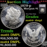 ***Auction Highlight*** 1879-p Morgan Dollar $1 Graded ms64+ dmpl by SEGS (fc)