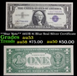 **Star Note** 1957B $1 Blue Seal Silver Certificate Grades Select AU