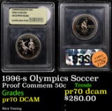 Proof 1996-s Olympics Soccer Modern Commem Half Dollar 50c Graded GEM++ Proof Deep Cameo By USCG