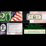 2003A $2 Federal Reserve Note, Uncirculated 2008 BEP Folio Issue (San Francisco, CA) Grades Gem CU