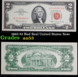 1963 $2 Red Seal United States Note Grades Select AU