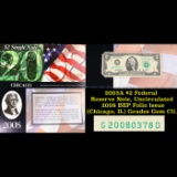 2003A $2 Federal Reserve Note, Uncirculated 2008 BEP Folio Issue (Chicago, IL) Grades Gem CU