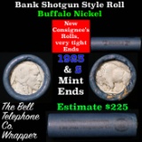 Buffalo Nickel Shotgun Roll in Old Bank Style 'Bell Telephone'  Wrapper 1923 & S Mint Ends.