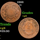 1866 Two Cent Piece 2c Grades vg, very good