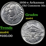 1936-s Arkansas Old Commem Half Dollar 50c Grades Choice Unc