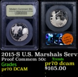 Proof 2015-S U.S. Marshals Service Modern Commem Half Dollar 50c Graded GEM++ Proof Deep Cameo By US