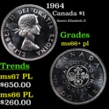 1964 Canada Dollar $1 Grades GEM++ PL