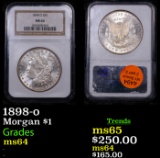 NGC 1898-o Morgan Dollar $1 Graded ms64 By NGC