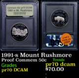 Proof 1991-s Mount Rushmore Modern Commem Half Dollar 50c Graded GEM++ Proof Deep Cameo By USCG