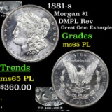 1881-s Morgan Dollar $1 Grades GEM Unc PL