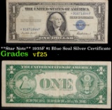 **Star Note** 1935F $1 Blue Seal Silver Certificate Grades vf+