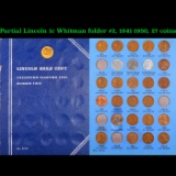 Partial Lincoln 1c Whitman folder #2, 1941-1950, 27 coins