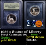 Proof 1986-s Statue of Liberty Modern Commem Half Dollar 50c Graded GEM++ Proof Deep Cameo By USCG