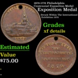 1876-1776 Philadelphia Centennial Exposition Medal Grades xf details