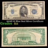 1934D $5 Blue Seal Silver Certificate Grades f+