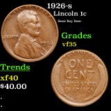 1926-s Lincoln Cent 1c Grades vf++