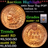 ***Auction Highlight*** 1903 Indian Cent Near Top POP! 1c Graded ms66+ rd By SEGS (fc)