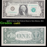 1969B $1 Green Seal Federal Reserve Note (Boston, MA) Grades Gem CU