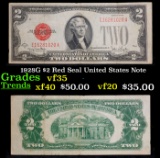1928G $2 Red Seal United States Note Grades vf++