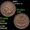 1887 Indian Cent 1c Grades xf