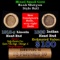 Mixed small cents 1c orig shotgun roll, 1918-s Wheat Cent, 1889 Indian Cent other end, Brinks Wrappe