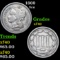 1869 Three Cent Copper Nickel 3cn Grades xf