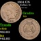 1864 CN Indian Cent 1c Grades f+