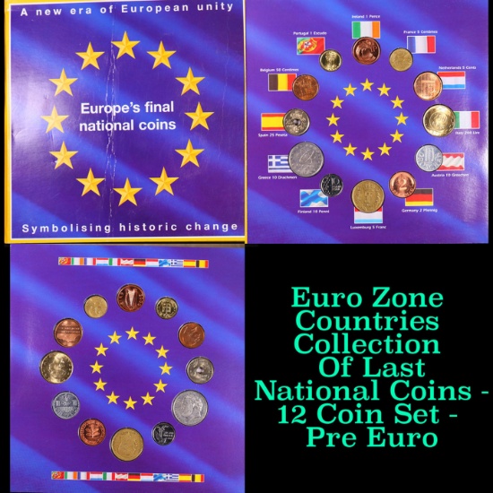 Euro Zone Countries Collection Of Last National Coins - 12 Coin Set - Pre Euro*