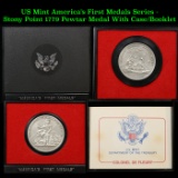 US Mint America's First Medals Series - Stony Point 1779 Pewtar Medal With Case/Booklet Grades Brill