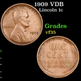 1909 VDB Lincoln Cent 1c Grades vf++
