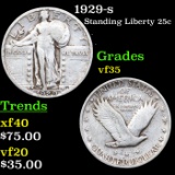 1929-s Standing Liberty Quarter 25c Grades vf++