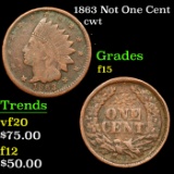 1863 Not One Cent Civil War Token 1c Grades f+