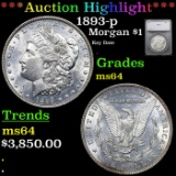 ***Auction Highlight*** 1893-p Morgan Dollar $1 Graded ms64 By SEGS (fc)