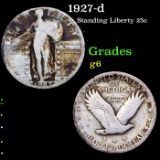 1927-d Standing Liberty Quarter 25c Grades g+