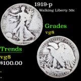 1919-p Walking Liberty Half Dollar 50c Grades vg, very good