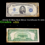 1934A $5 Blue Seal Silver Certificate Fr-1651 Grades vf+