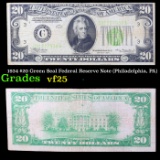 1934 $20 Green Seal Federal Reserve Note (Philadelphia, PA) Grades vf+