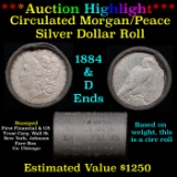 ***Auction Highlight***  First Financial Shotgun 1884 & 'D' Ends Mixed Morgan/Peace Silver dollar ro