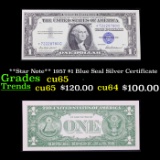 **Star Note** 1957 $1 Blue Seal Silver Certificate Grades Gem CU