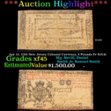 Apr 12, 1760 New Jersey Colonial Currency, 6 Pounds Fr-NJ141 Grades xf+