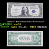 1935E $1 Blue Seal Silver Certificate Grades Gem CU