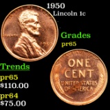 Proof 1950 Lincoln Cent 1c Grades GEM Proof