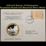 1978 Int'l Society of Postmasters Swaziland Handicraft Memorial Silver Medal Grades Brilliant Uncirc