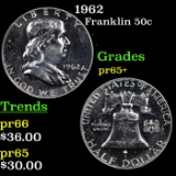 Proof 1962 Franklin Half Dollar 50c Grades GEM+ Proof