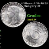 1970 Hungary 5 Filler KM-549 Grades Select+ Unc