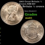 1963 Great Britain 1/2 Crown KM-907 Grades GEM Unc