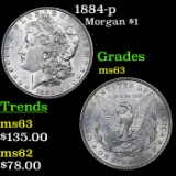 1884-p Morgan Dollar $1 Grades Select Unc